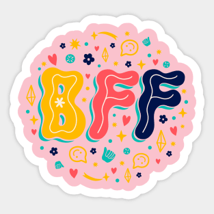 B F F Friendship Sticker